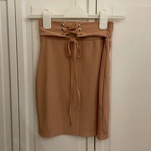 Missguided lace up skirt